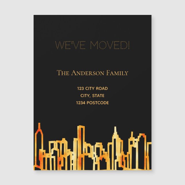 Ciel de ville en or noir nous avons déplacé annonc (Devant)