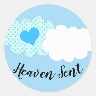 Ciel envoyé Nuage et Stickers Coeur bleu