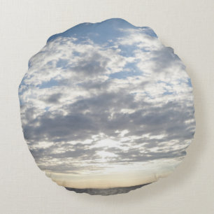Ciel et nuages Coussin rond