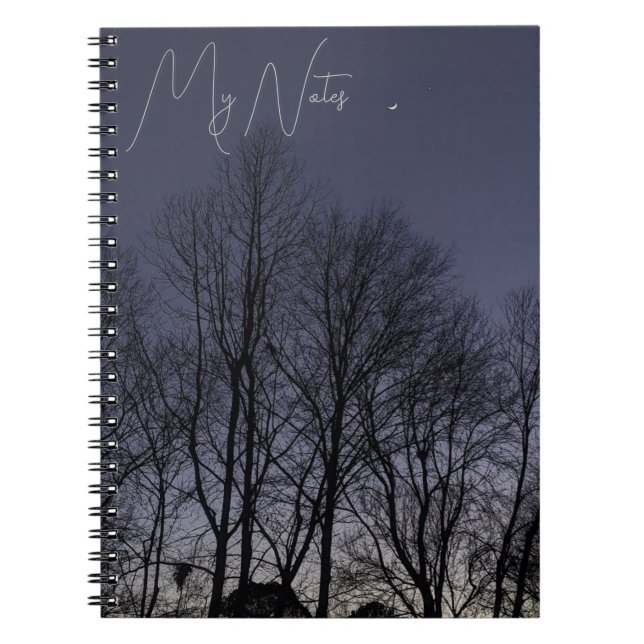 Ciel foncé, Lune et Carnet photo de la spirale éto (Devant)