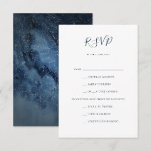 Ciel nocturne céleste   Carte RSVP de choix du men
