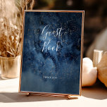 Ciel nocturne céleste | Symbole du livre d'or<br><div class="desc">Ce ciel céleste | or signe livre d'or est parfait pour votre mariage enchanté sous les étoiles. Le ciel bleu marine foncé, parsemé d'étoiles dorées, donnera le ton à votre mariage extérieur boho du soir. Personnalisez-le comme vous le souhaitez ou gardez-le tel quel. N'oubliez pas de parcourir le reste de...</div>