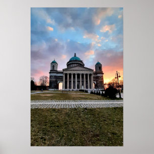 Ciel nocturne d'Esztergom. Affiche