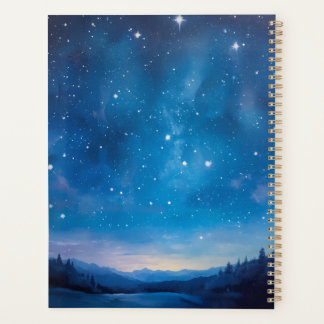 Ciel nocturne étoilé de rêve au-dessus d'un paysag