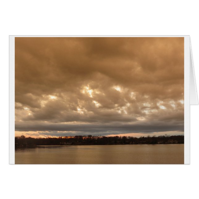 ciel orageux de soirée sur le lac #3 pine (Devant horizontal)