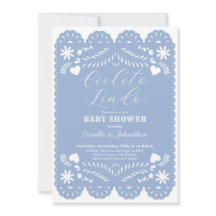 Cielito Lindo Baby shower bleu Invitation