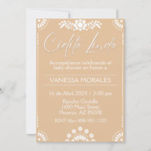 Cielito Lindo Brown Espagnol Invitation