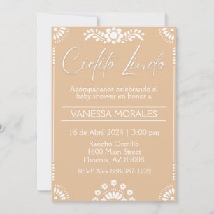 Cielito Lindo Brown Espagnol Invitation