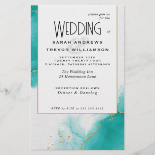 Ciels Abstraits Turquoise Mariage Budget