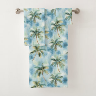Cieux bleus île tropicale palmiers  