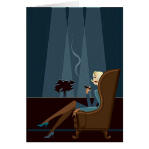 Cigare de tabagisme de femme d'affaires