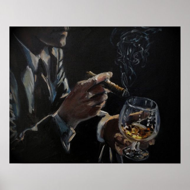 Cigars & Cognac poster print (Devant)