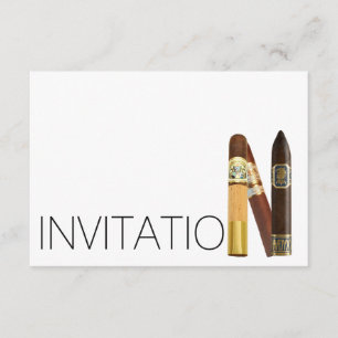 Cigars Cuba Gentelmen Minimalisme Invitation