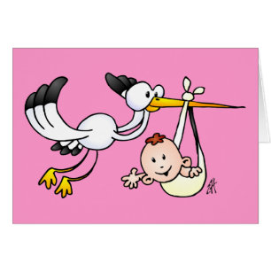 Cigogne avec le bébé