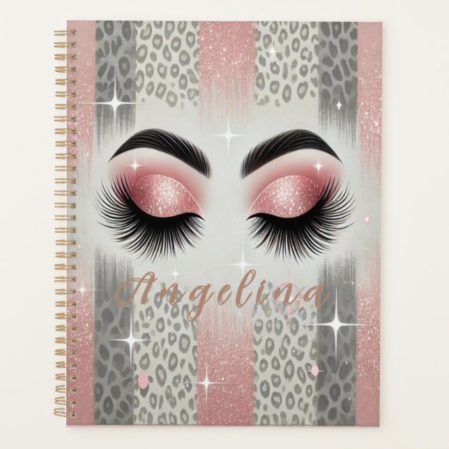 Cils scintillants rose glamour  (Devant)