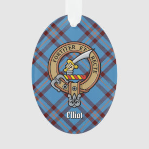 Cimetière Clan Elliot sur l'ornement Tartan antiqu