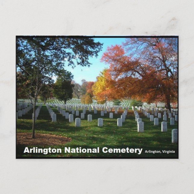 Cimetière national d'Arlington en automne Carte po (Devant)