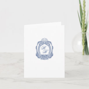 Cimier baroque Paraphe Bleu Français Mariage Photo