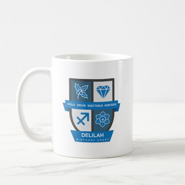 Cimier d'anniversaire Sagittaire™ pour mug du 1er  (Gauche)