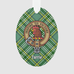 Cimier de coq Clan Currie sur Tartan