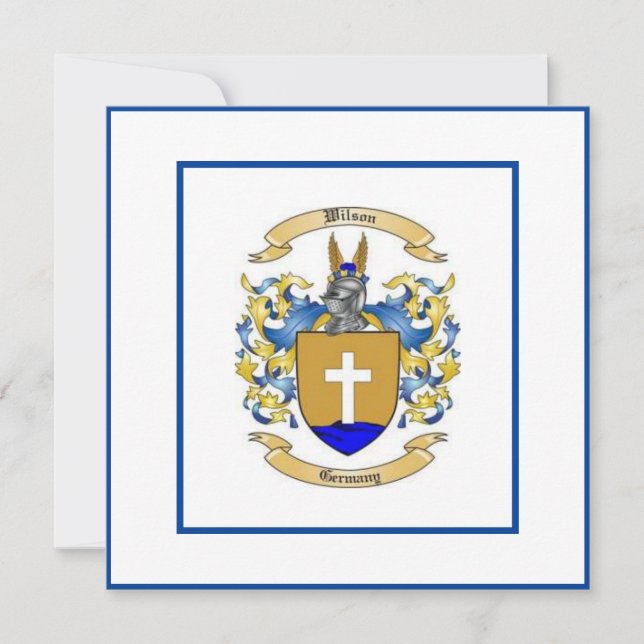 Cimier de la famille Wilson .Armoiries (Devant)