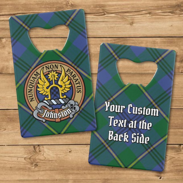 Cimier du clan Johnston sur tartan (Créateur téléchargé)