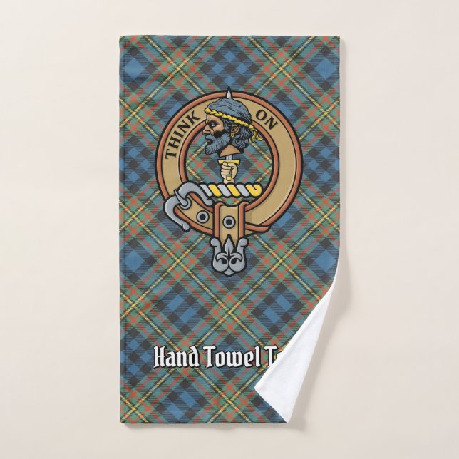 Cimier du clan MacLellan sur tartan ancien (Serviette à main)