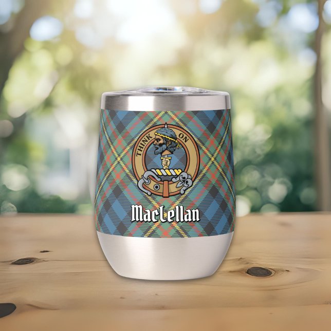 Cimier du clan MacLellan sur tartan ancien (Créateur téléchargé)