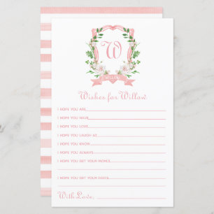 Cimier Floral Voeux pour bébé