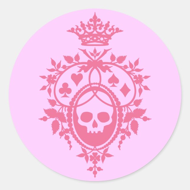 Cimier rose avec Stickers Crâne et Cardsues (Devant)