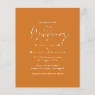 Cinammon Orange Script Typographie Mariage budget