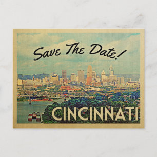 Cincinnati Enregistrer La Date Cartes Postales Vin