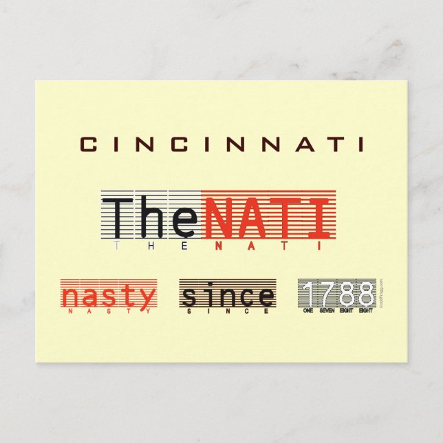 CINCINNATI Nasty depuis 1788 Carte postale (Devant)