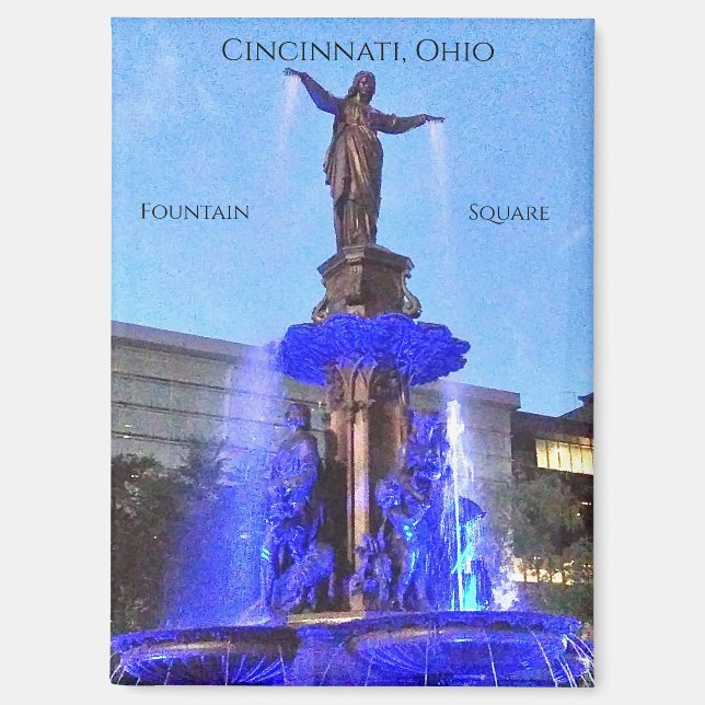 Cincinnati Ohio - Fountain Square Magnet (Recto)