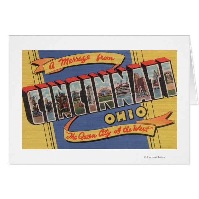 Cincinnati, Ohio - Scènes de grandes lettres (Devant horizontal)