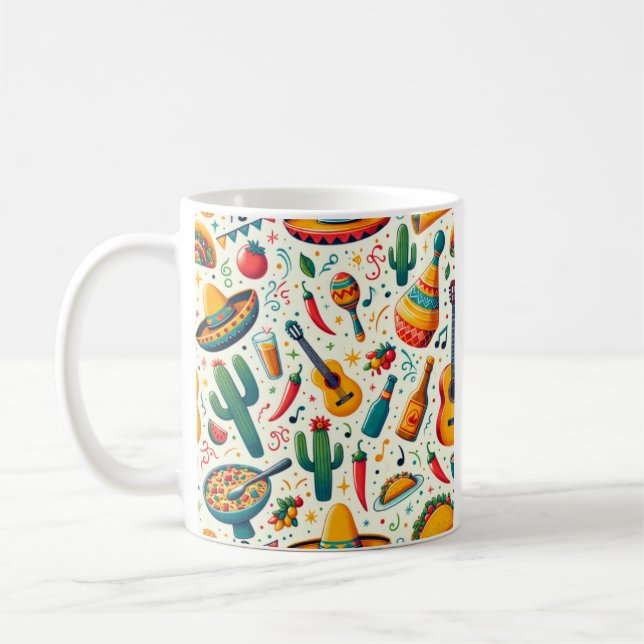 Cinco De Mayo Mug Personnalisé, Mugs Mexicains, Ta (Gauche)