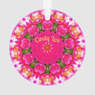 CINDY LOU ~ AMOUREUSE DE ROSES ~ Ornement ~ Acryli