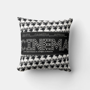*CINEMA* Logo et Coussin Motif de caméra