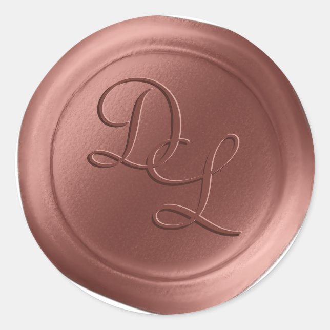 Cinnamon 2 Lettre Monogramme Stickers cire (Devant)