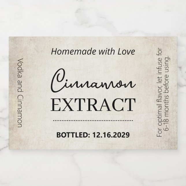 Cinnamon Extract Modern Label Sticker VLL1rt (Étiquettes simples)
