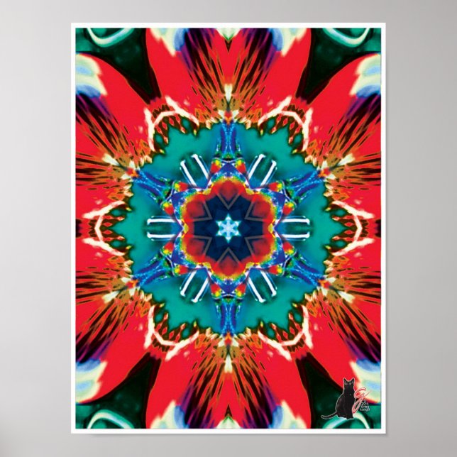 Cinnamon Kinetic Collage Kaleidoscope Poster (Devant)