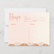 Cinnamon Roll Watercolor Recipe Card