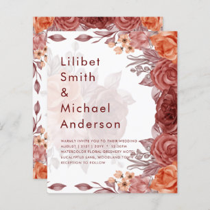 Cinnamon Terracotta TOMBE Floral MARIAGE