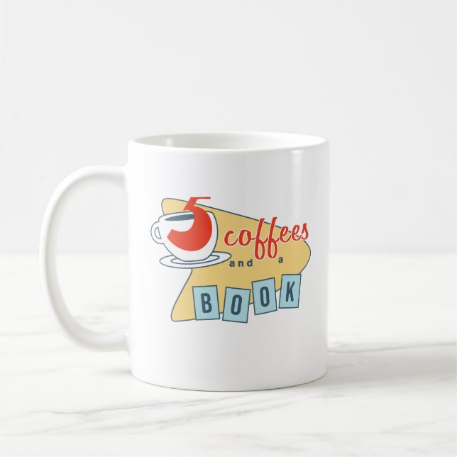 Cinq cafés et une tasse à café Book (11oz) (Gauche)
