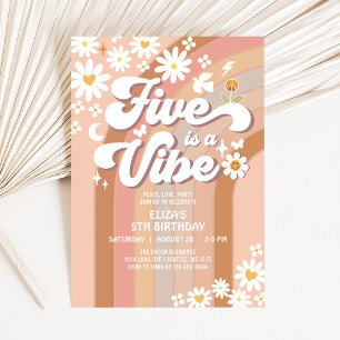 Cinq est une invitation d'anniversaire de vibe Hip