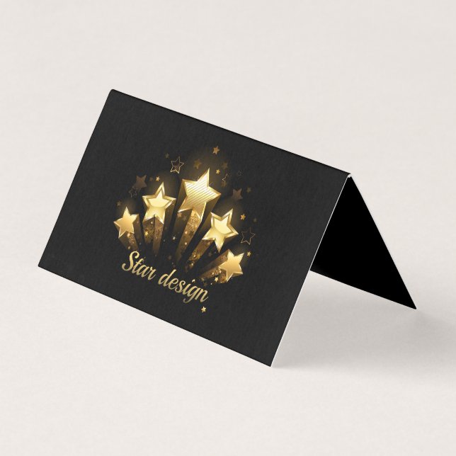 Cinq étoiles d'or en noir (Front)