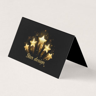 Cinq étoiles d'or en noir