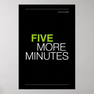 CINQ MINUTES DE PLUS – Décoration murale de chambr