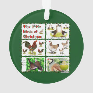 Cinq oiseaux de Noël