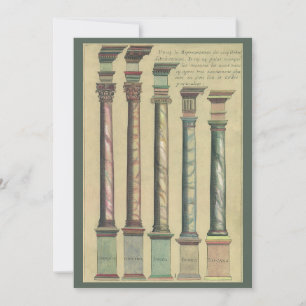 Cinq ordres architecturaux par Vignola Invitation